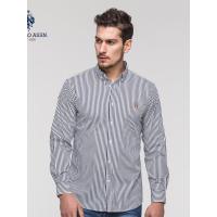 U.S. POLO ASSN.长袖衬衫男 新款棉质商务休闲男条纹帅气衬衣