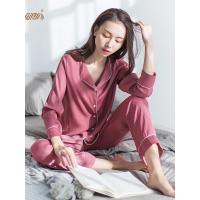 顶瓜瓜丝绒春季女士家居服 纯色对襟气质垂感可外穿春秋女睡衣
