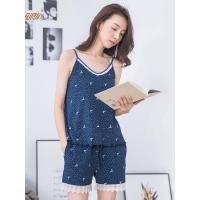 吊带睡衣两件套女夏 顶呱呱纯棉薄款甜美性感卡通宽松家居服套装
