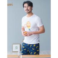 情侣睡衣夏季 顶瓜瓜顶呱呱薄款纯棉卡通短袖男士宽松家居服套装