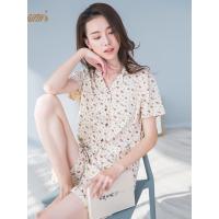 睡衣女夏两件套 顶瓜瓜顶呱呱韩版清新学生纯棉短袖薄家居服套装