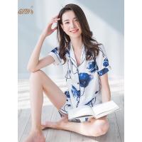 睡衣女夏短袖 顶瓜瓜顶呱呱翻领薄款甜美宽松可外穿居家服两件套