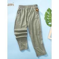 顶瓜瓜(dingguagua)单裤男童纯棉儿童长裤薄款字母印花休闲裤子 春夏新款