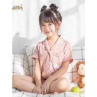 顶瓜瓜睡衣儿童纯棉短袖男女童薄款卡通印花家居服套装