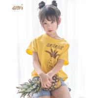 顶瓜瓜(dingguagua)睡衣女童夏纯棉短袖卡通印花吸汗家居服套装 春夏新款