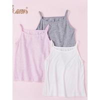 顶瓜瓜(dingguagua)背心女童吊带夏儿童休闲薄款弹力素色背心3条装2018春夏新款6069 3条装 130