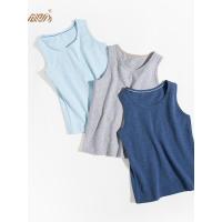 顶瓜瓜(dingguagua)背心男童棉质儿童夏打底休闲运动上衣纯色家居服2018春夏新款