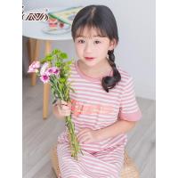 顶瓜瓜女童睡裙夏季儿童睡衣纯棉家居裙