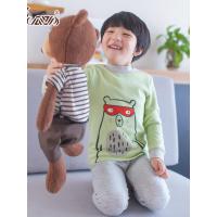 顶瓜瓜儿童保暖内衣男童冬季纯棉加绒加厚半高领秋衣秋裤套装