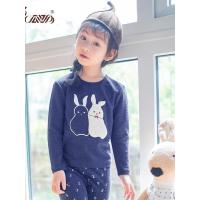 顶瓜瓜儿童内衣女童秋衣秋裤套装纯棉磨毛舒绒保暖内衣中厚款