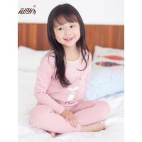顶瓜瓜儿童内衣女童纯棉加厚加绒棉毛衫秋衣秋裤套装