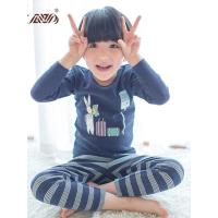 顶瓜瓜儿童秋衣秋裤冬男女童弹力贴身舒绒保暖磨毛中厚内衣套装