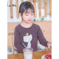 顶瓜瓜儿童秋衣秋裤女童纯棉磨毛保暖内衣套装中厚款