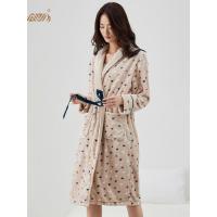 睡袍女秋冬加厚顶瓜瓜顶呱呱保暖法兰绒学生时尚甜美长款浴袍睡裙