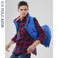 男羽绒马甲2018新款美式休闲秋冬潮流运动加厚翻领羽绒背心外套男