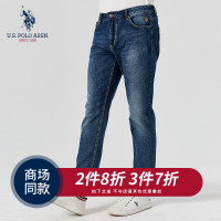 【商场同款】U.S. POLO ASSN.牛仔裤男 修身时尚直筒休闲潮流男裤