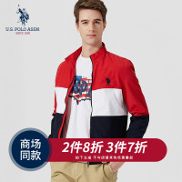 【商场同款】U.S. POLO ASSN.春季新款三色拼接夹克 潮流男士外套