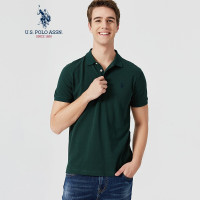 【商场同款】U.S. POLO ASSN.美国马球协会男士polo衫春夏新品纯色短袖保罗衫