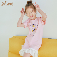 睡裙夏季女童纯棉宝宝衣服可爱全棉公主儿童睡裙全棉顶瓜瓜顶呱呱