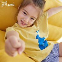 儿童睡衣薄款夏女童短袖短裤纯棉宽松可爱卡通印花女孩家居服套装