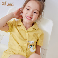 儿童家居服套装春夏顶瓜瓜男孩子纯棉睡衣女童空调服短袖短裤