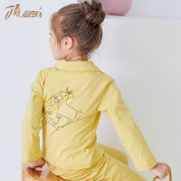 女童家居纯棉春秋顶瓜瓜长袖女孩子睡衣套装顶瓜瓜男孩空调服