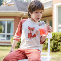 儿童休闲家居套装顶瓜瓜春夏季男童睡衣纯棉子女童空调服可爱