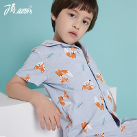 儿童短袖长裤家居服套装顶瓜瓜春夏纯棉男童子睡衣女童空调服