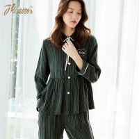 顶瓜瓜睡衣女春秋 新款可外穿女士典雅高贵休闲家居服套装