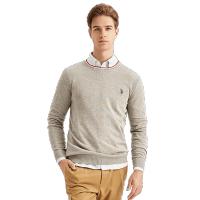 U.S. POLO ASSN.毛衣针织衫男 套头线衫纯棉春秋季圆领套头打底衫