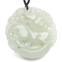 印象眸 和田玉元宝貔貅吊坠双面镂空玉佩情侣款玉石吊坠