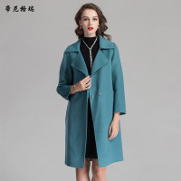 DNGR秋冬季女装双面羊毛大衣时尚宽松纯色外套616363