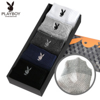花花公子中筒袜男士休闲运动棉袜透气商务棉袜男短袜