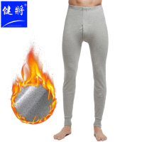 健将保暖裤男秋裤 基础薄款棉毛裤男单裤全棉打底
