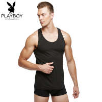 花花公子男士背心棉运动汗衫潮跨栏夏季工字打底修身型紧身背心男7107-1件装