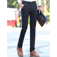 花花公子全棉直筒修身中青年男士薄款休闲长裤001
