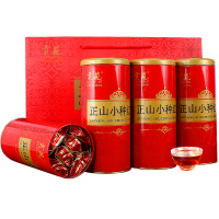 贡苑 茶叶 红茶 武夷山正山小种红茶礼盒装4罐 512g