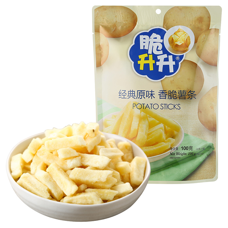 【苏宁超市】脆升升香脆薯条经典原味100克/袋