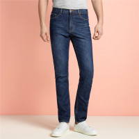 佐丹奴裤子男装厚实丹宁猫须洗水修身窄脚牛仔裤01111512