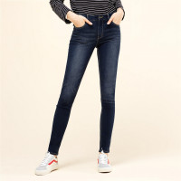 佐丹奴裤子女装精工猫须洗水弹力棉修身窄脚牛仔裤05416027