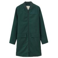 佐丹奴外套女装插肩袖立领双贴袋中长款帆布风衣05377649