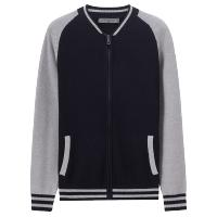 佐丹奴针织衫男装精梳纯棉撞色棒球领开衫针织衫01058602