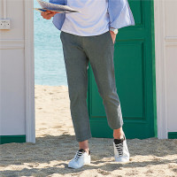 佐丹奴短裤男装天然麻棉休闲九分裤01128206