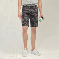 佐丹奴短裤男装迷彩配腰带修身休闲短裤01108219
