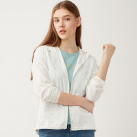 佐丹奴便携式外套 女2018新款轻薄皮肤衣 防水运动风衣女05378807