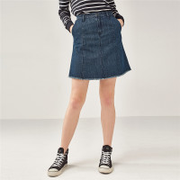 佐丹奴裙子女装毛边牛仔半身裙05468080