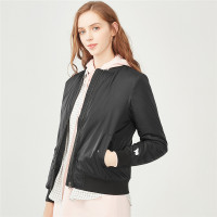 佐丹奴外套女装小熊刺绣夹棉飞行员夹克13378707