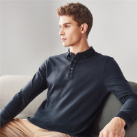 佐丹奴Polo男装厚实磨毛纯棉修身长袖POLO01018651