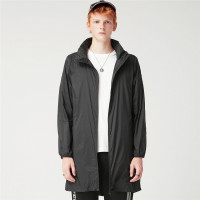 佐丹奴BSX外套男装可藏帽VON胶章印花长款风衣04078058