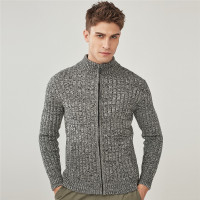 佐丹奴针织衫男装厚实双绞提花半高领针织衫外套13058803